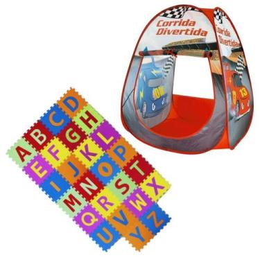 Imagem de Kit Tatame Emborrachado Alfabeto + Barraca Infantil Corrida Divertida 