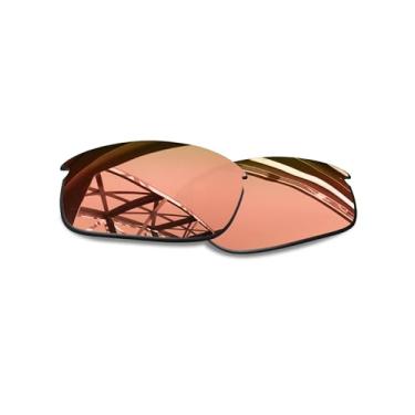Imagem de SmartVLT Lentes de reposição masculinas Peach Gold para óculos de sol Oakley Bottlecap
