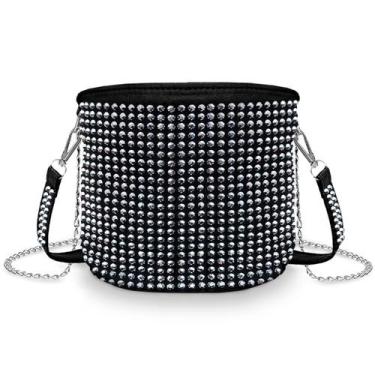 Imagem de Bolsa Feminina Bolsinha Moderna Resistente Noite Brilhos Brilhosa Fest