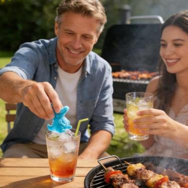 Imagem de Forma De Para Coquetéis,Reutilizavel E De Liberacao Facil - Forma De Congelador Tema Dinossauro De Silicone | Para Whiskey Sumo Vinho Champanhe RV Camping E Piquenique