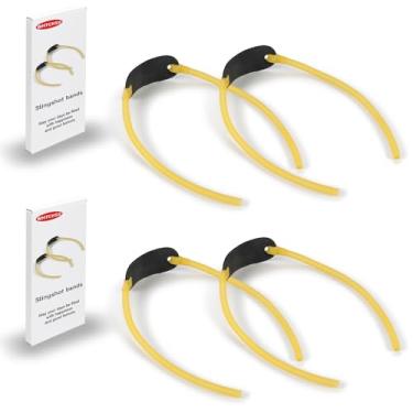 Imagem de WHTCHSU Pacote com 4 pulseiras de substituição de estilingue, pulseiras de borracha elásticas de pulso resistentes