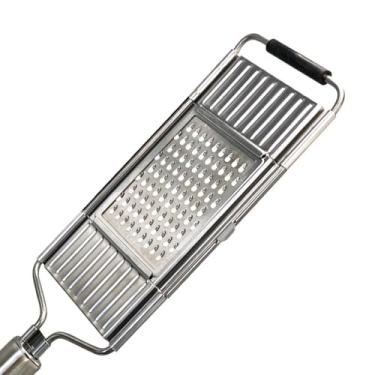 Imagem de Ralador Multiuso com 3 Lâminas Removíveis, Inox, 36cm x 8,05cm, 265g, para Cozinha