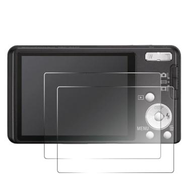 Imagem de pssped 2 peças de película protetora de tela compatível com câmeras SONY WX350 WX300, película protetora de tela de vidro temperado transparente de dureza 9H, antiarranhões e impressões digitais