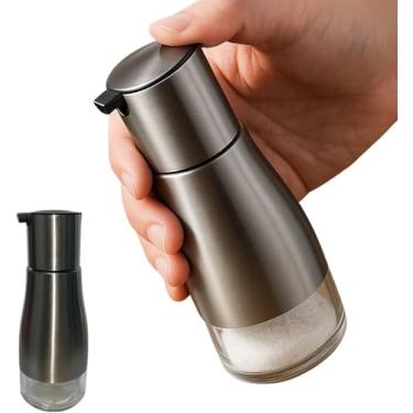 Imagem de Kit 2 Porta Temperos Vidro Inox 320ml Bico Dosador Retrátil Design Moderno Cozinha Organizador Condimentos Sal Açúcar Pimenta Resistente Durável Premium