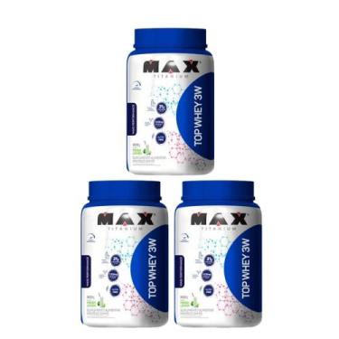 Imagem de Kit 3 X TOP WHEY 3W MAIS PERFORMANCE MAX TITANIUM 900g, Fresh Lemon