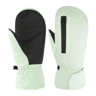 Imagem de Lljsszr Luvas de Esqui, Luvas de Snowboard E Outros Equipamentos de Inverno para Esqui E Snowboard, Resistentes Ao Vento E à água, para Neve, Patinação No Gel, Verde