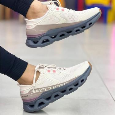 Imagem de Tenis Feminino Running Corrida Vegano Glide-Step Skechers, Natural, 35