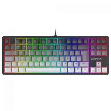 Imagem de Teclado Mecânico Gamer Redragon Daksa RGB, Switch Brown Removíveis, ABNT2, Black/Gray - Preto - Ú-Unissex