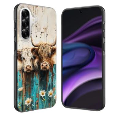 Imagem de GFEWYTJYJ Capa para Galaxy A17 5G, [proteção contra quedas de grau militar de 3 metros] Capa de telefone antiderrapante resistente à prova de choque para Samsung Galaxy A17 5G 6,7 polegadas 2025, vaca