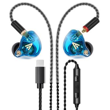 Imagem de Audiovance Vibes Fones de ouvido com fio de 202 ml – Fones de ouvido intra-auriculares HiFi para iPhone 5–14, fones de ouvido com isolamento de ruído com microfone - Fones de ouvido de som nítido