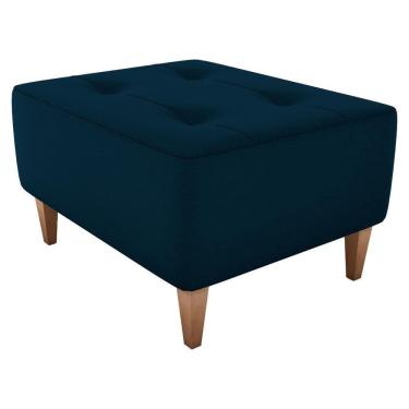 Imagem de Puff Decorativo Piva 62x52cm E433 Milani Store Azul