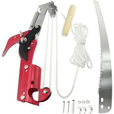 Imagem de Serrote de Poda, Podador de Galhos, Podador de Galhos com Serrote Profissional, Lâmina de Serra SK5 de 30 cm, Cordão de Nylon de Alta Resistência, Vara Telescópica Não Incluída