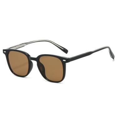 Imagem de Óculos de Sol UV400 - Lentes Degradê com Rebites em Tons de Gelatina para Homens e Mulheres, Ideais para Esportes ao Ar Livre, Corrida e Ciclismo, Cor Chá Preto