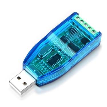 Imagem de BOJKEON Adaptador conversor USB para RS485 com proteção TVS, chip CH341 para comunicação Modbus, suporta Windows 11/10/8/7/XP, Linux, Mac OS (USB para RS485)