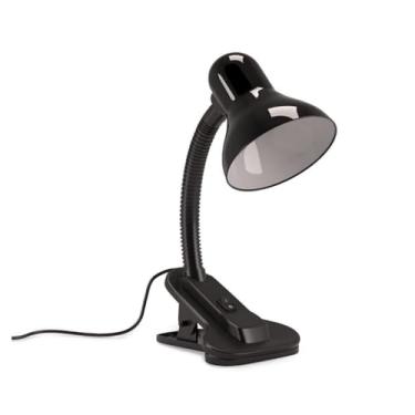 Imagem de Luminária Abajur de Mesa Flexível Articulada com Garra Bivolt 5678(PRETO)