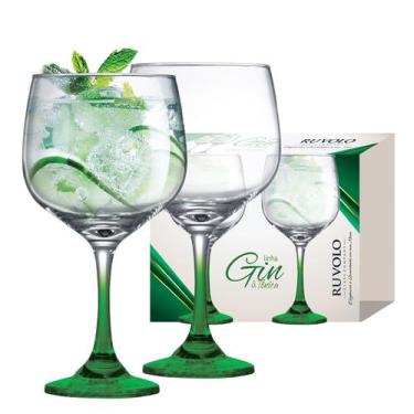 Imagem de Kit 2 Taças Gin Tonica Drinks Festa Vidro Colors 650ml - Ruvolo, Verde