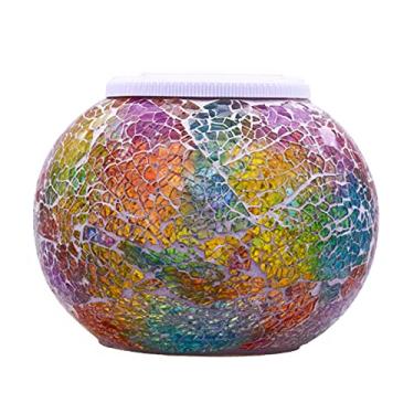 Imagem de Lâmpada Solar Mosaic - Lâmpadas LED Solares com Mudança de Cor para Jardim Luzes Decorativas Gramado Sensor Luz Automático On Off Decoração Varanda Fe