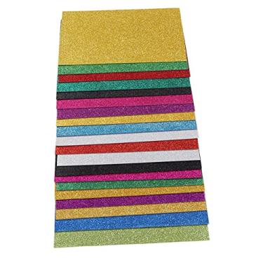 Imagem de Generic Folhas de Espuma Com Glitter A4 Crafty 2mm Cortável Artesanal Faça você Mesmo Espuma Autoadesiva para Crianças, 20 Folhas para álbuns de Recortes, Quadros de Avisos, Decoração de Casa
