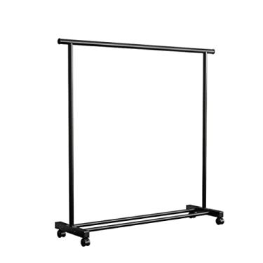 Imagem de 5sssallefaa Cabideiro Suporte de roupas de haste única Rack de secagem de chão varanda rack de armazenamento de quarto multifuncional rack de casaco móvel (tamanho: 120 x 38 x 140 cm)