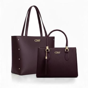 Imagem de Bolsa Sacola Grande + Transversal Média Kit Com 2 Peças - CF Ecommerce