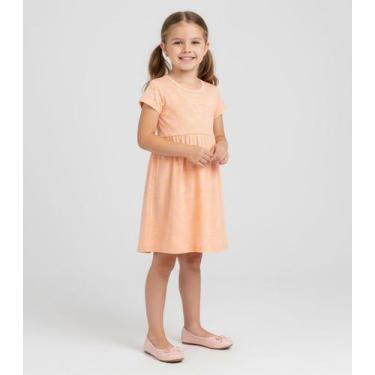 Imagem de Vestido Infantil Manga Curta Estampado Biju Kids Rosa, 1, Rosa