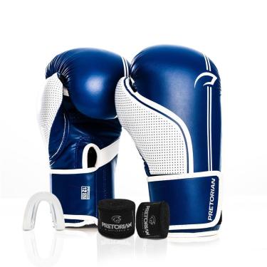 Imagem de Kit Luva Boxe Muay Thai Fx1 Pretorian Bandagem e Protetor Bucal Treino Sparring 10oz 12oz 14oz 16oz-Unissex