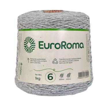 Imagem de Barbante Têxtil Nº6 Cores EuroRoma 1kg 1016m - Unidade -, Cinza