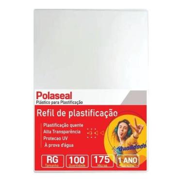 Imagem de Polaseal Plástico para Plastificação RG 80x110x0,07mm 100un - Cassmar 