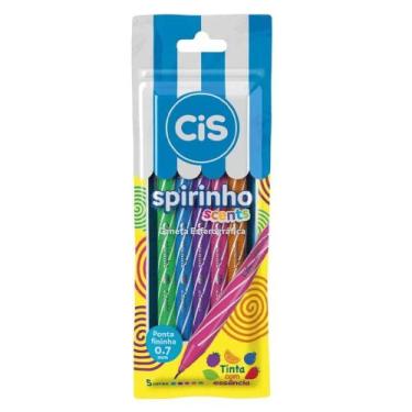 Imagem de Kit 5 Canetas Coloridas Com Essência Spirinho Scents 0.7 Mm