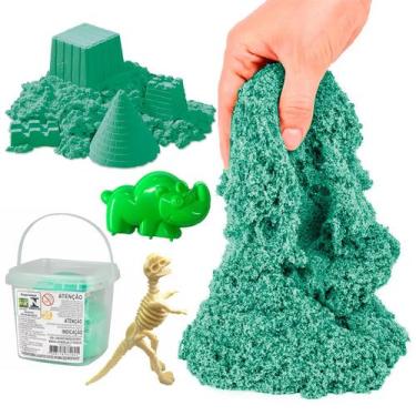 Imagem de Brinquedo De Areia Mágica Massinha Para Modelar Com Fóssil De Dinossau