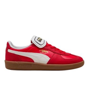 Imagem de PUMA Tênis masculino Palermo Premium, Para todos os tempos, vermelho/branco quente, 41