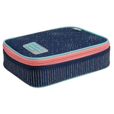 Imagem de Estojo Escolar Infantil Box Académie Dots Azul - Tilibra