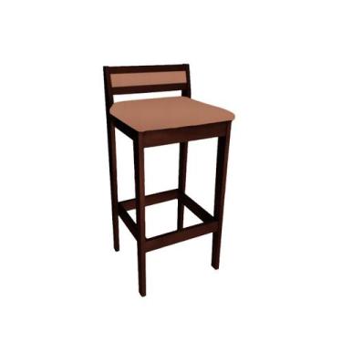 Imagem de Banqueta Baixa 70cm para Bancada Assento Estofado em Sintetico Cecilia