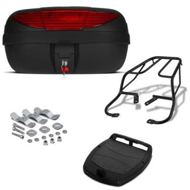 Imagem de Bau 45 Litros Pro Tork + Bagageiro Cbx 250 Twister Vermelho, VERMELHO,