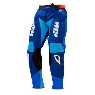 Imagem de Calça Motocross Pro Tork Ktm Factory Edition Azul/laranja Tam. 48, AZU