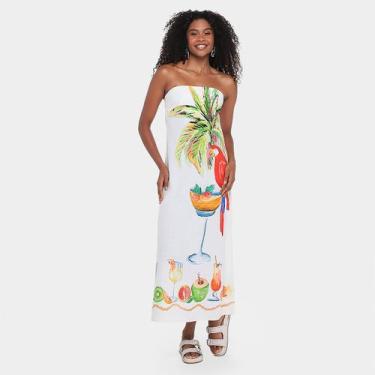 Imagem de Vestido Farm Coquetel Lenco, Branco, P