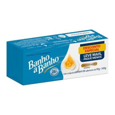 Imagem de Sabonete em Barra Banho a Banho Blend de Óleos Original Hidratante 6 U