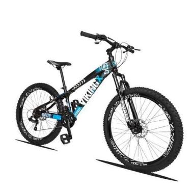 Imagem de Bicicleta aro 26 Vikingx Preto Azul 21v Câmbios Shimano Aro Vmaxx