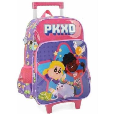 Imagem de Mochila Rodinhas PKXD Festa Infantil Menina Escolar Xeryus