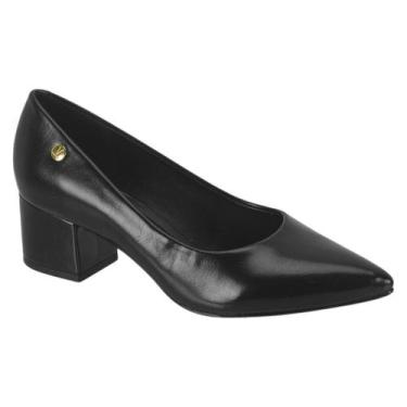 Imagem de Sapato Scarpin Salto Grosso Vizzano - Preto 01, 35