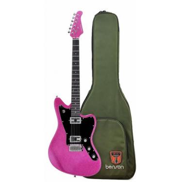 Imagem de Guitarra benson brave seven jazz master hh pink magenta