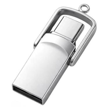 Imagem de Pen Drive 16GB Dual Flash Drive USB 3.O e USB-C OTG Metálico - Dexin