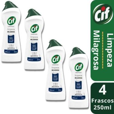 Imagem de Kit 4 Cif Cremoso Saponáceo Original Limpeza Milagrosa 250mL