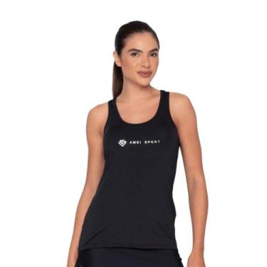 Imagem de Regata Amei Sport Nadador APL, Preto, GG