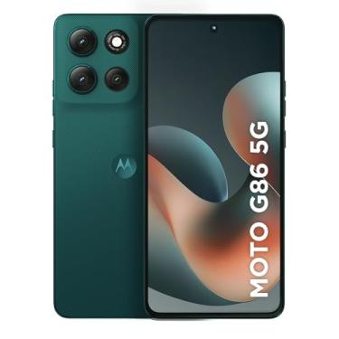 Imagem de Smartphone Motorola Moto g86 5G - 512GB 24GB (12GB RAM+12GB Ram Boost) Tela 1.5K pOLED, 50MP Sony camera OIS Moto AI, videos em 4K, IP68 + IP69 - Verde Escuro