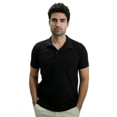 Imagem de Camiseta Masculina Gola Polo Ixória Preta Piquet Luxo-Masculino