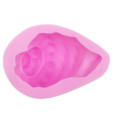Imagem de Funshowcase Molde de silicone de caracol marinho grande 3D para artesanato em açúcar, decoração de bolo, topo de cupcake, chocolate, fabricação de sabão, resina epóxi, argila de polímero, projetos de artesanato
