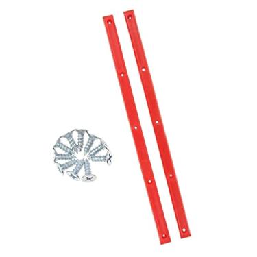 Imagem de Fancyes 2pcs skate longboard deck de trilhos proteção de borda com parafusos de 1 par, VERMELHO