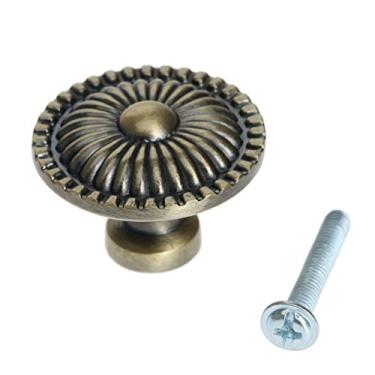 Imagem de Antique armário armário porta móveis puxar liga de liga cozinha manipula botões individuais/duplos buraco moderno gaveta decorativa YYDFPIIA (Color : Size A)