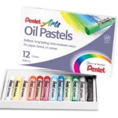 Imagem de Giz Oil Pastels Estojo Com 12 Cores Pentel Arts